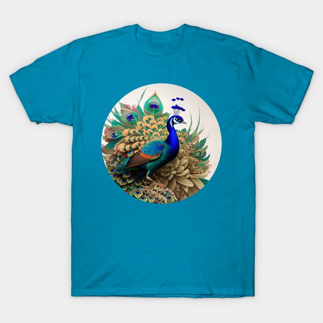 Gorgeous Paecock T-Shirt by Kat Heitzman